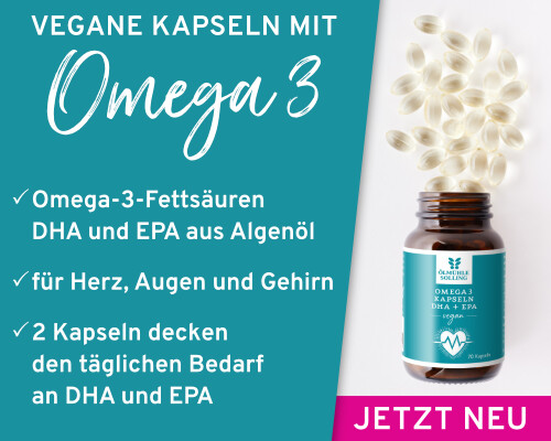 Vegane Omega 3 Kapseln mit DHA + EPA