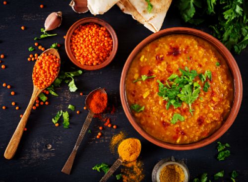 Indisches Curry mit Naanbrot